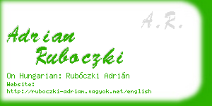 adrian ruboczki business card